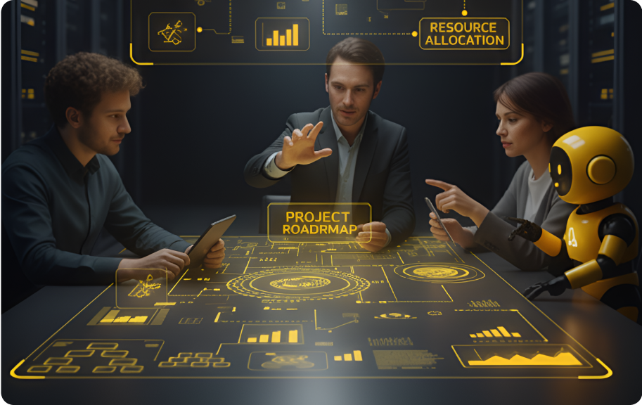 Idea and strategy planning illustration